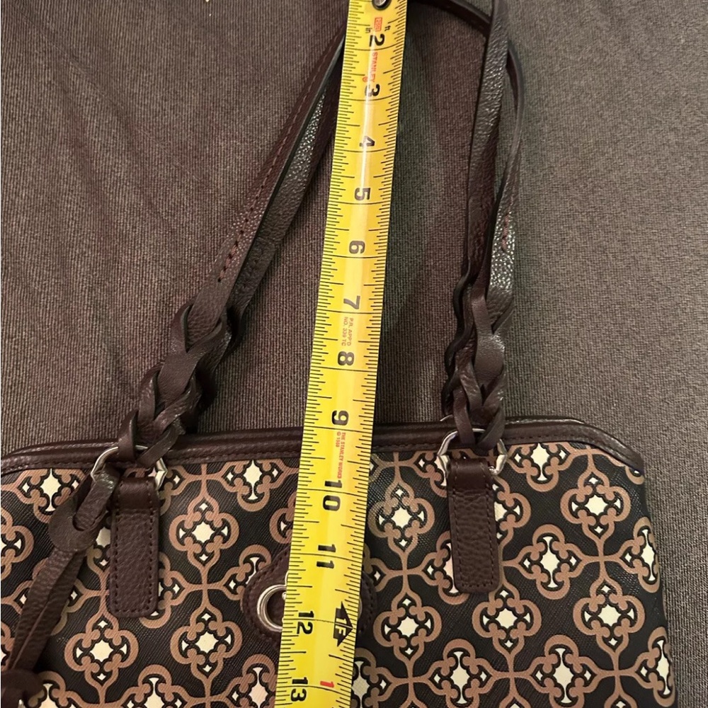 Brighton Handbag, Rich Brown Print w/leather Trim NWOT - Picture 12 of 12